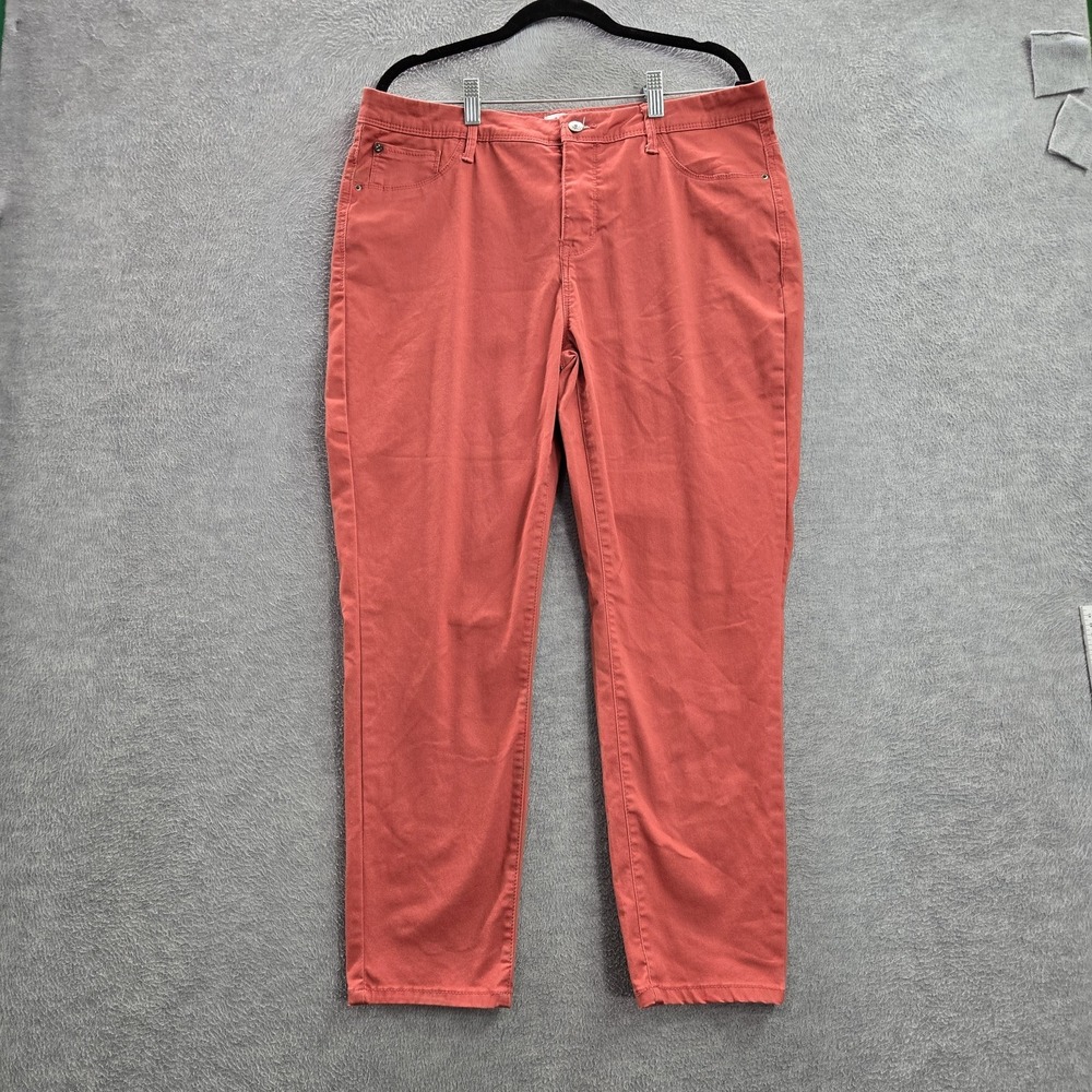 Curve Appeal Women Jeans 14 Pink Minimalist Jegging High Rise 26" Inseam